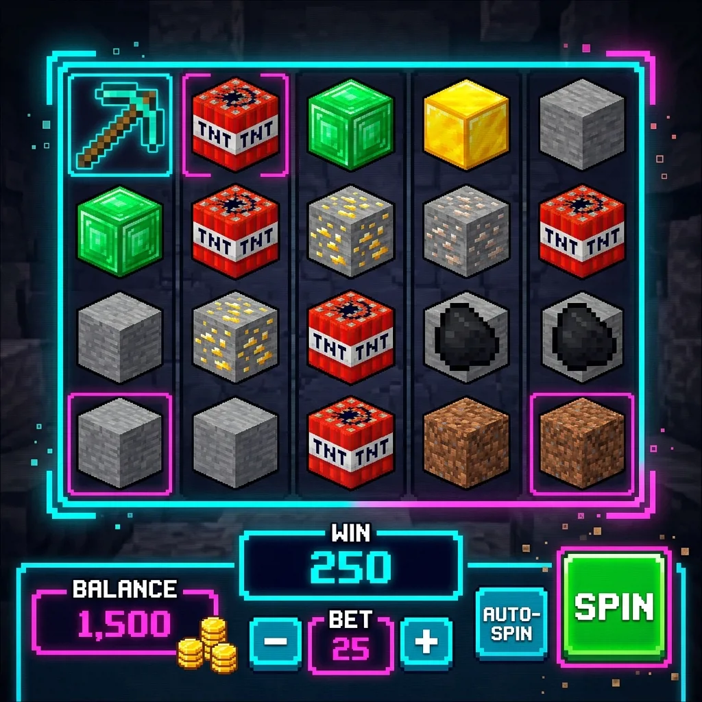 Пиксельный слот Minedrop с механикой Hold and Spin