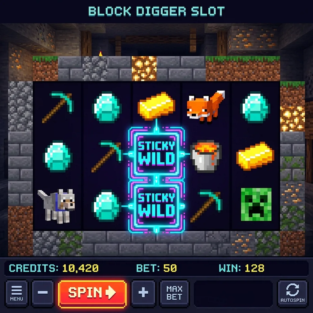 Sticky Wilds фиксируются на барабанах слота minedrop